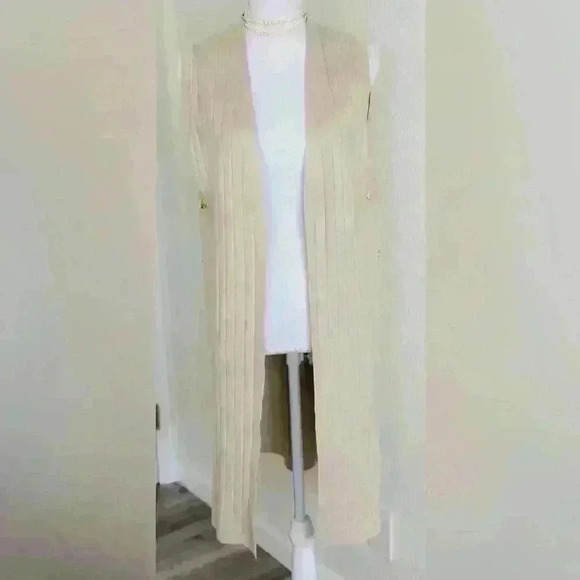 NEW! Calligraphie Women’s Open Front Longline Vest. Size Medium. - Picture 1 of 10